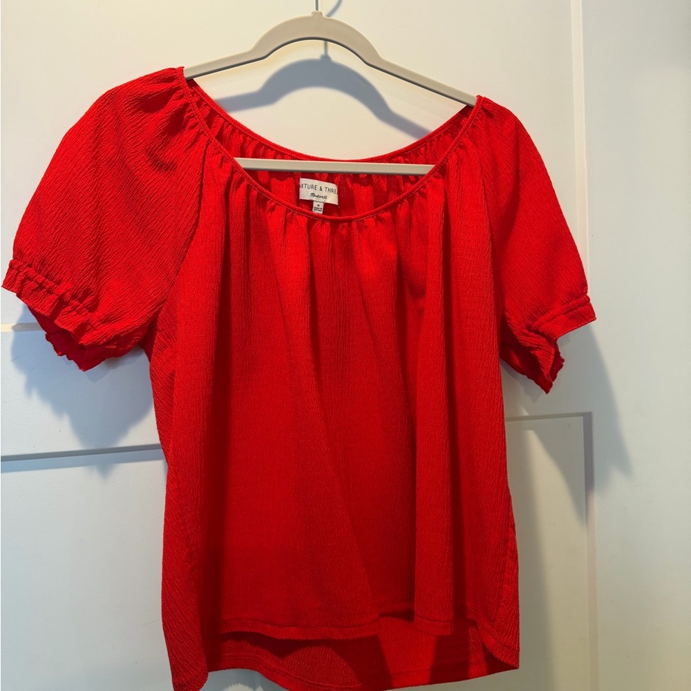 Madewell Vibrant Red Blouse